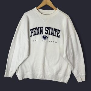 White and navy PennState Nittany Lions crewneck sweatshirt #PennStateNittanyLion